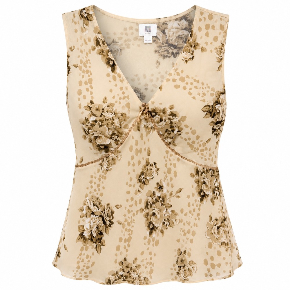 Y2K Whimsical Forest Fairy Babydoll Top Womens Size‎ Large Earthy Boho Coquette